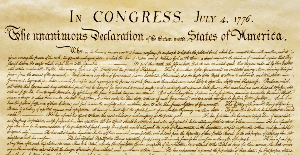 Text of the Declaration of Independence GEB