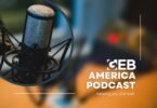 GEB America Podcast, Helping You Live Well (image of studio microphone with blurred background)